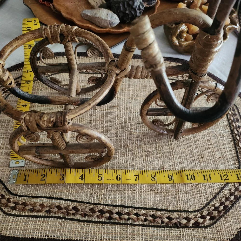 VTG Plant Holder Ratan Wicker Bicycle